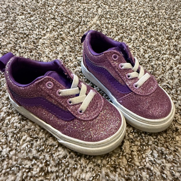 Sparkly Purple Vans Toddler Shoes - Picture 2 of 6